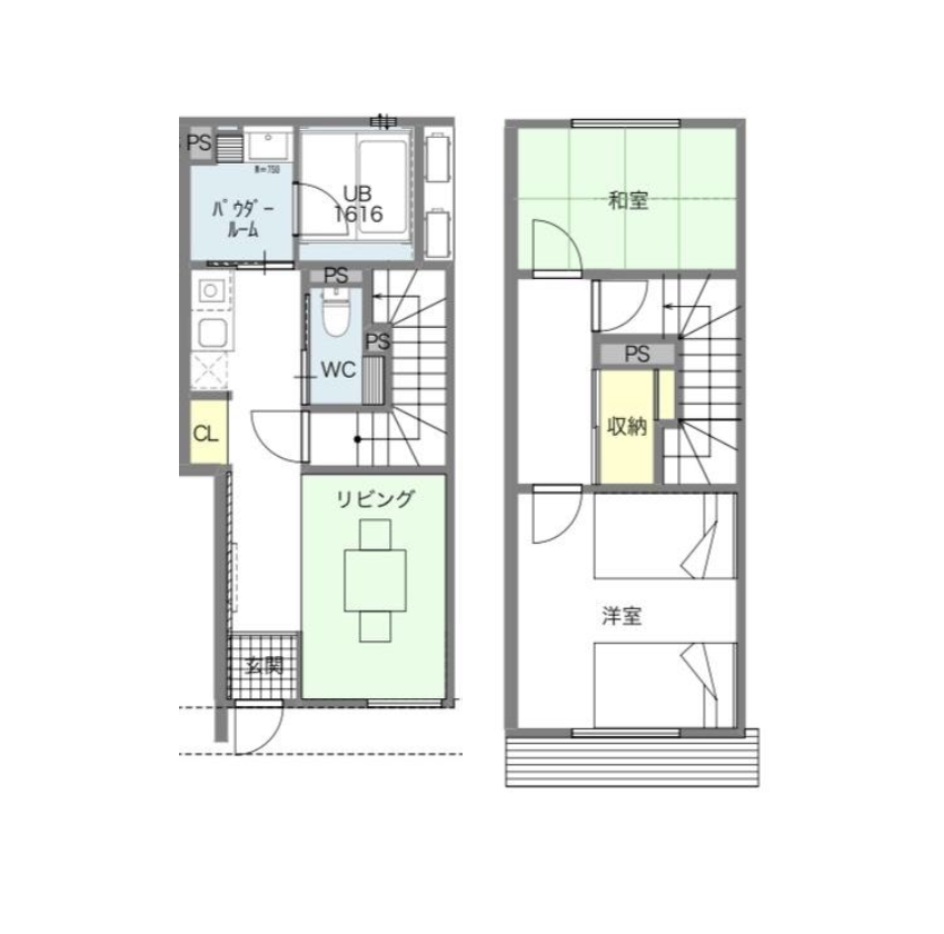 2階一戸建て