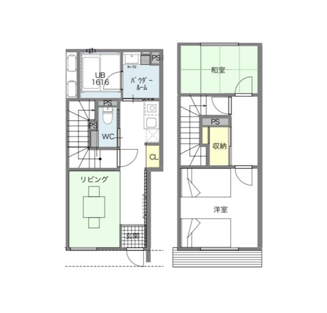 2階一戸建て